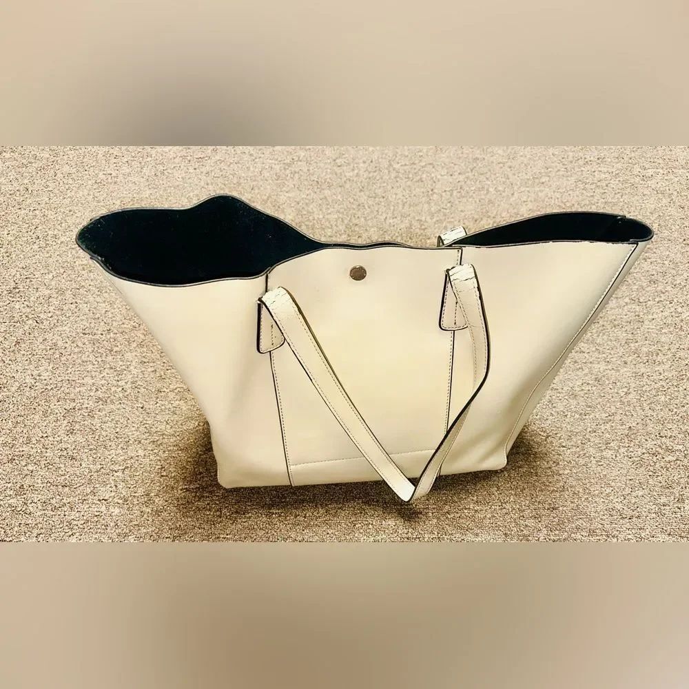 Emma & Sophia White Leather Tote